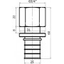 Переходник Stout SFA 0002 25xG 3/4, аксиальный, с внутренней резьбой