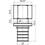 Переходник Stout SFA 0002 16xG 1/2, аксиальный, с внутренней резьбой