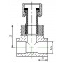 Тройник Kalde 3222-tut-251000 25х1 с накидной гайкой