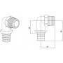 Угольник Rehau Rautitan RX+ 32x3/4 наружная резьба