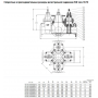 Тройник AVK фланцевый с 3-мя встроенными задвижками COMBI-CROSS DN200 PN16